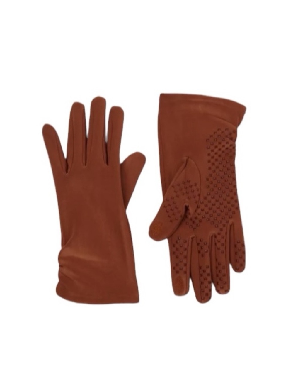 Driving Gloves Tech Touch Fleece Lined Cognac Gloves